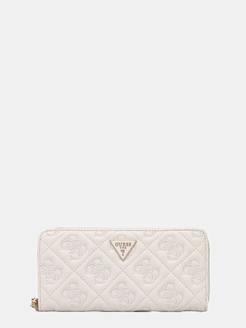 Guess portfel ADELASIA damski kolor beżowy SWQL96 58146 - zdjęcie produktu nr 1