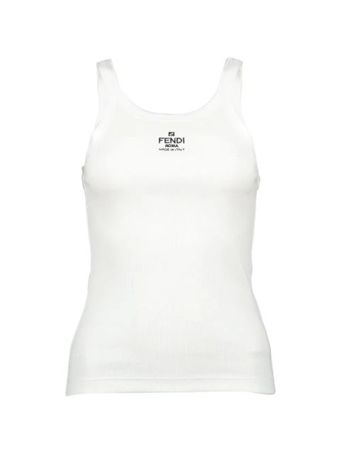 FENDI Roma embroidered tank top - White - zdjęcie produktu nr 1