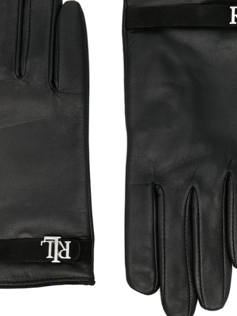 Lauren Ralph Lauren logo-strap gloves - Black