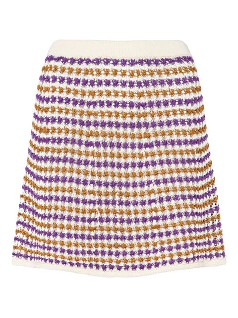 ERES Design knitted A-line mini skirt - Purple - zdjęcie produktu nr 1