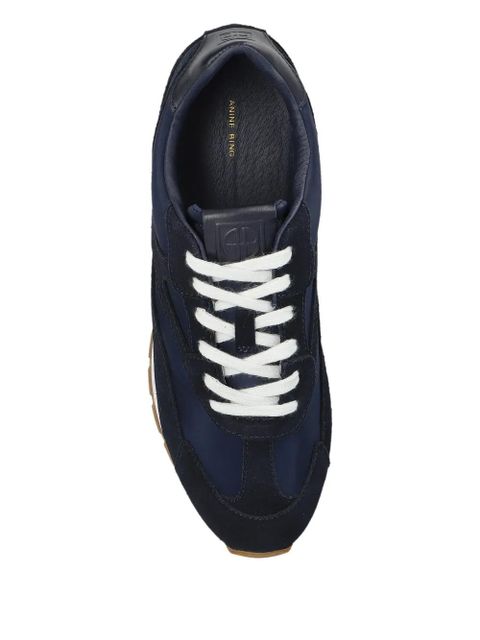 ANINE BING lace-up panelled suede sneakers - Blue
