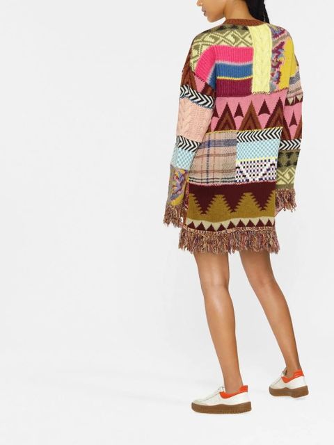 ETRO fringe-detail knitted dress - Green - zdjęcie produktu nr 2