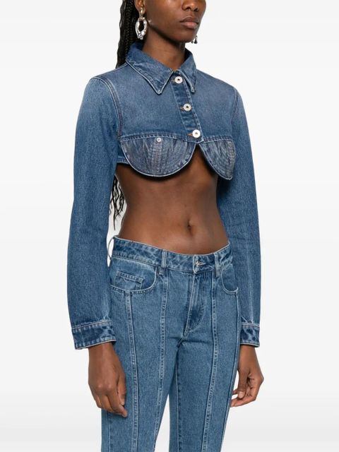 Jean Paul Gaultier Conical cropped jacket - Blue
