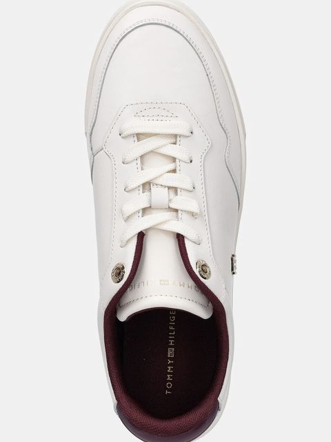 Tommy Hilfiger sneakersy skórzane ESSENTIAL ELEVATED COURT SNEAKER damskie kolor biały FW0FW08680