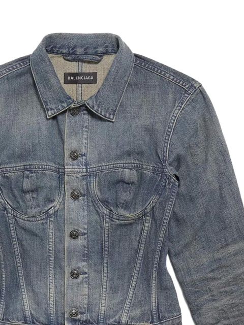 Balenciaga corset-style denim jacket - Blue - zdjęcie produktu nr 2
