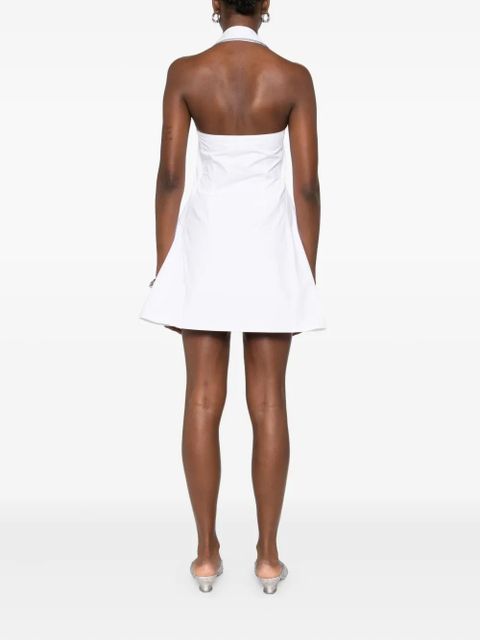 Coperni halterneck button-front dress - White