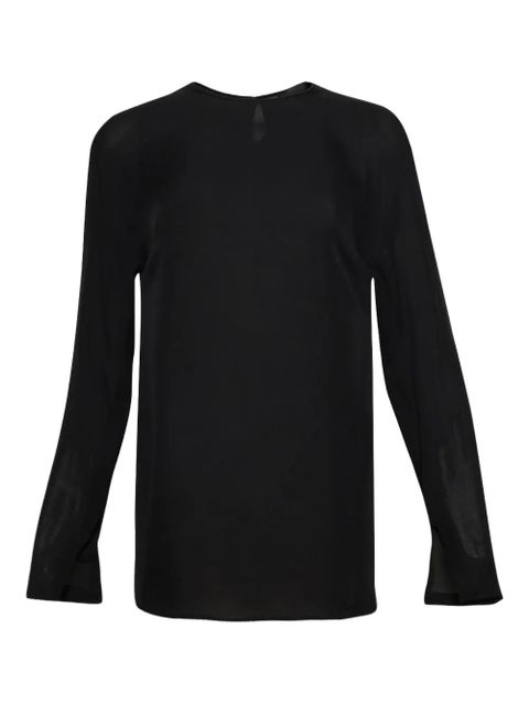 WARDROBE.NYC sheer split-cuff blouse - Black - zdjęcie produktu nr 1