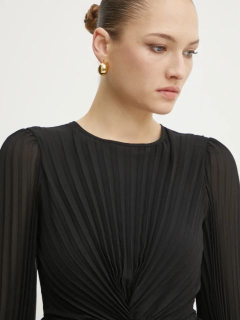 Twinset bluzka damska kolor czarny gładka 251TP2333