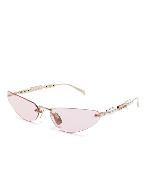 Gucci Eyewear rimless sunglasses - Gold - zdjęcie produktu nr 2