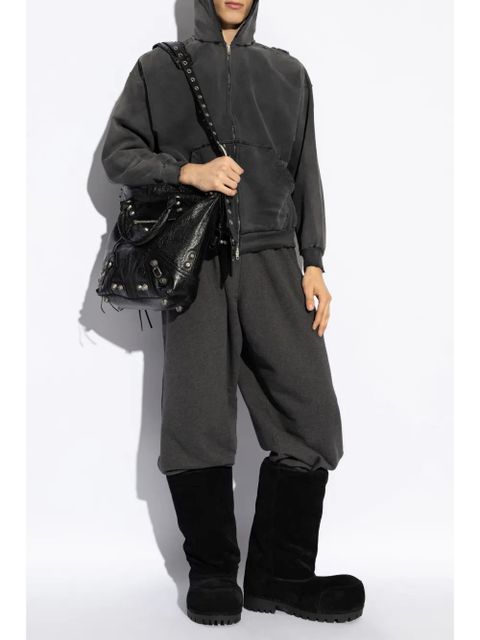 Balenciaga graphic logo print hoodie - Grey