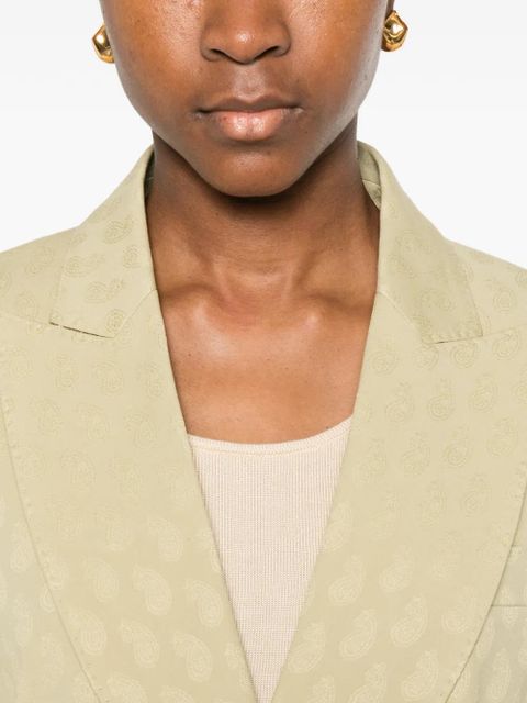 ETRO double-breasted patterned blazer - Green