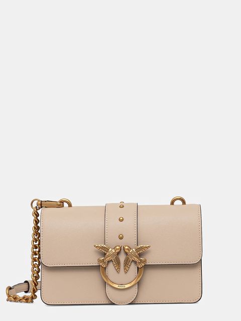 Pinko torebka skórzana kolor beżowy 105856 A0F1 - zdjęcie produktu nr 1