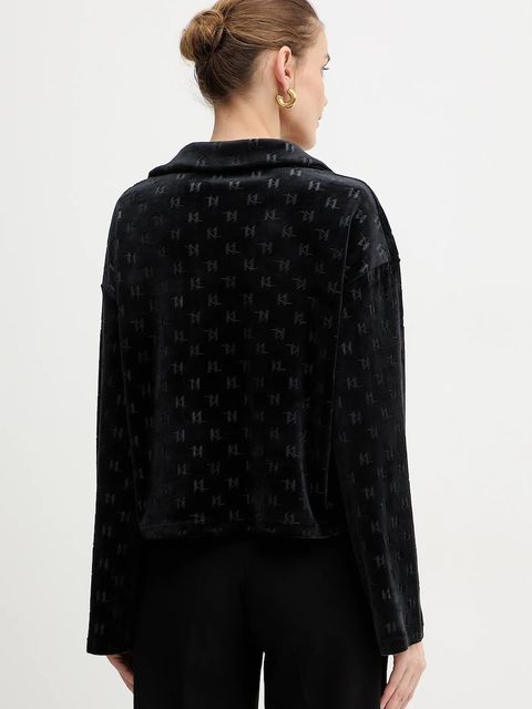 Karl Lagerfeld bluza damska kolor czarny A4W44007