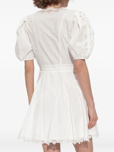 Ulla Johnson puff-sleeve embroidered dress - White