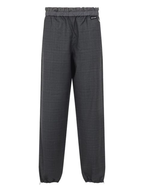 Miu Miu checked elasticated-waist track pants - Grey - zdjęcie produktu nr 1