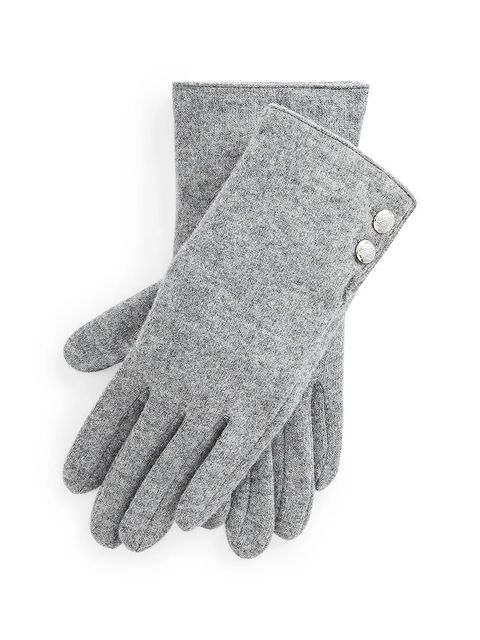 Lauren Ralph Lauren rękawiczki wełniane damskie kolor szary 454833075 - zdjęcie produktu nr 1