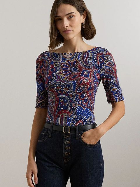 Lauren Ralph Lauren t-shirt bawełniany damski kolor multicolor 200957613