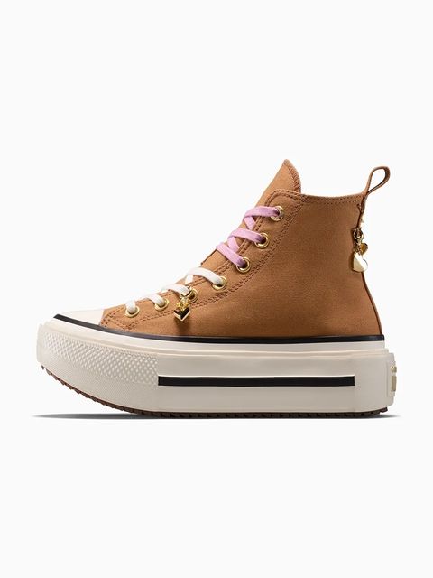 Converse trampki Chuck Taylor All Star Star Double Stack kolor beżowy A18867C