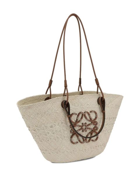 LOEWE medium anagram basket woven tote bag - Neutrals