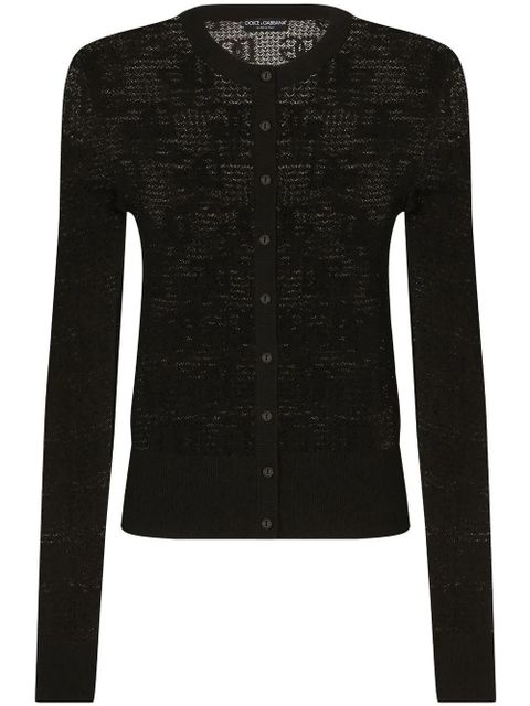 Dolce & Gabbana DG-logo jacquard cardigan - Black - zdjęcie produktu nr 1