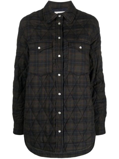 MARANT ÉTOILE quilted checked shirt - Green - zdjęcie produktu nr 1