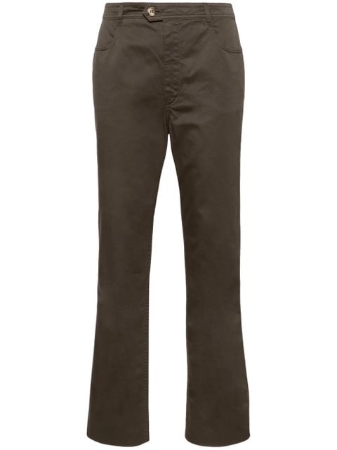 Saint Laurent straight-leg cotton trousers - Brown - zdjęcie produktu nr 1