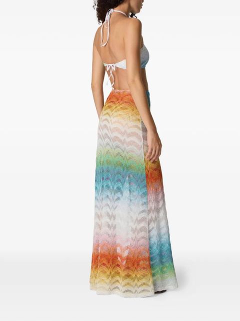 Missoni chevron-pattern beach skirt - White