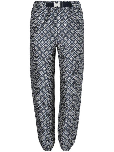 Tory Burch T Monogram tech jacquard trousers - Blue - zdjęcie produktu nr 1