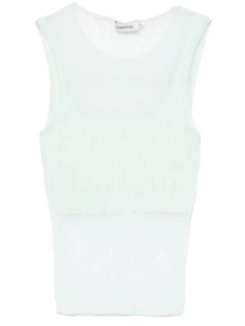 Simkhai Oakley Plisse top - Green - zdjęcie produktu nr 1