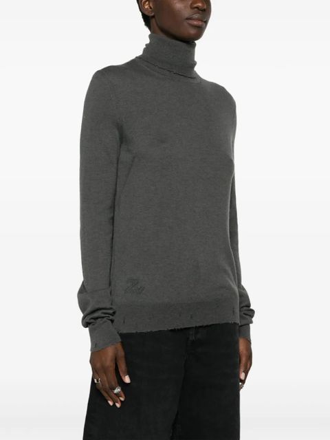 Zadig&Voltaire Bobby distressed-effect cashmere jumper - Grey