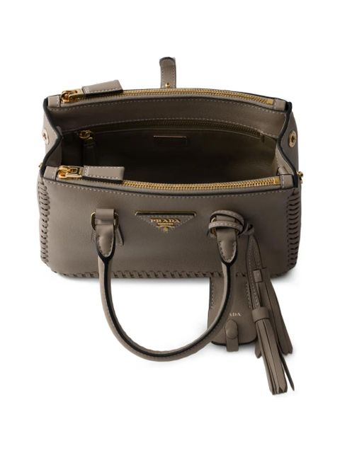 Prada mini Galleria leather tote bag - Grey