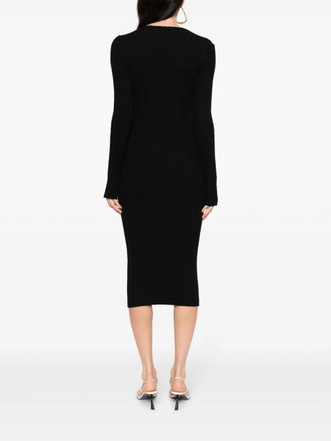 ANINE BING Lora cut-out ribbed dress - Black