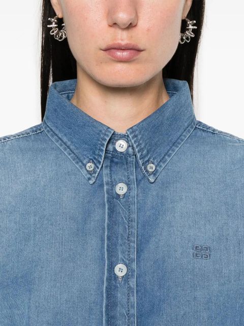 Givenchy cropped denim shirt - Blue