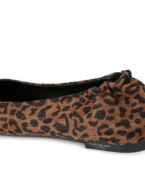 Kurt Geiger London baleriny zamszowe Chelsea Ballerina kolor brązowy 5000635289