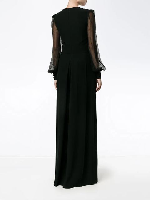 Alexander McQueen v-neck evening jumpsuit - Black