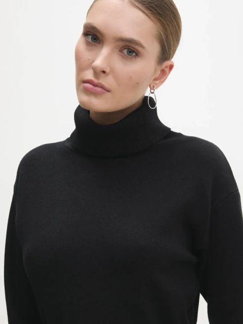 Answear.LAB sukienka kolor czarny midi prosta