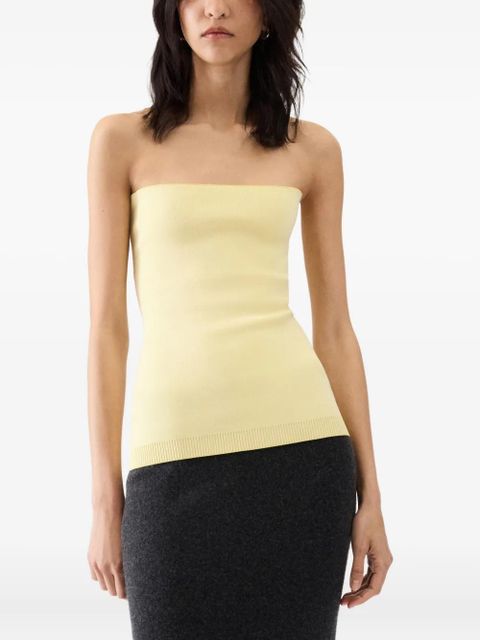 Jacquemus strapless knitted top - Yellow - zdjęcie produktu nr 2