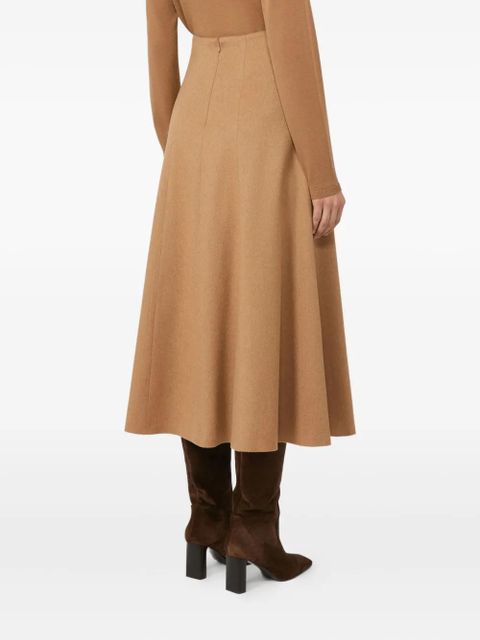 Max Mara panelled flared midi skirt - Brown