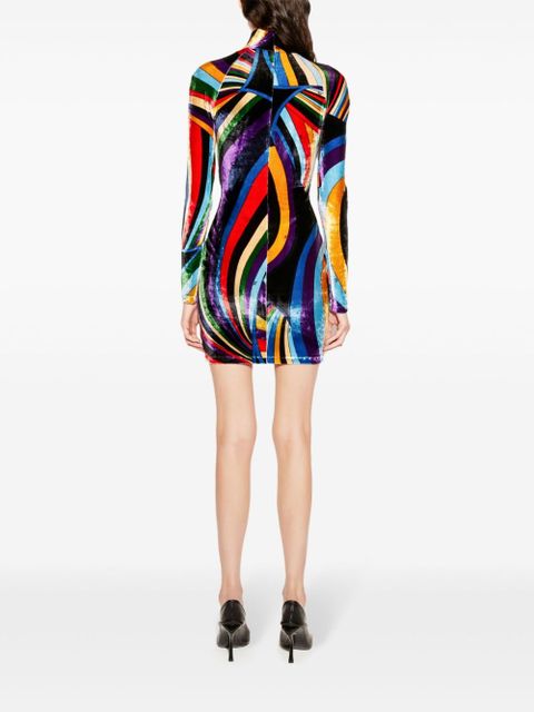 PUCCI Iride-print velvet mini dress - 17