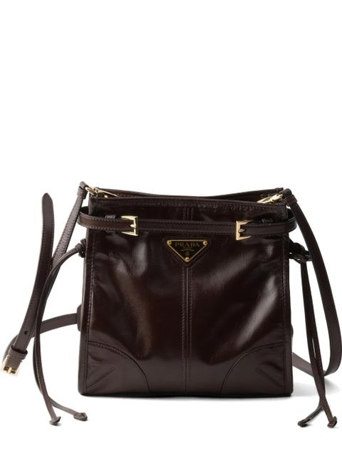Prada Bonnie leather mini shoulder bag - Brown - zdjęcie produktu nr 1