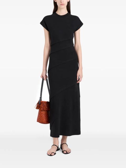 Proenza Schouler Hilma tiered jersey midi dress - Black - zdjęcie produktu nr 2