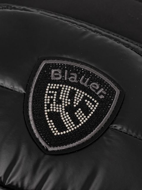 Blauer plecak damski kolor czarny mały z aplikacją WAVE04