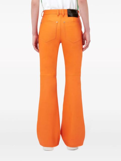 JW Anderson leather bootcut-leg trousers - Orange