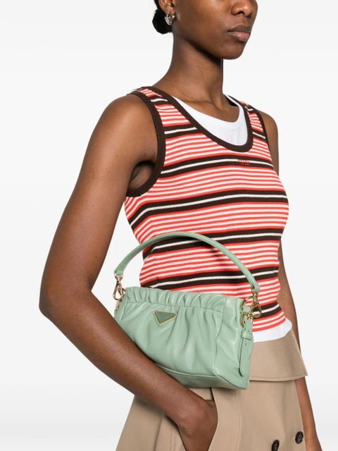 Prada triangle-logo tote bag - Green - zdjęcie produktu nr 2