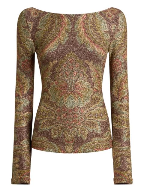 ETRO paisley glitter top - Brown - zdjęcie produktu nr 1