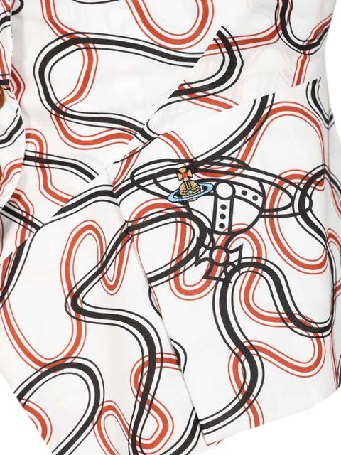 Vivienne Westwood orb-graphic vest - White