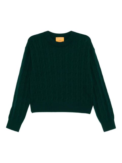 Guest In Residence cable collegiate sweatshirt - Green - zdjęcie produktu nr 1