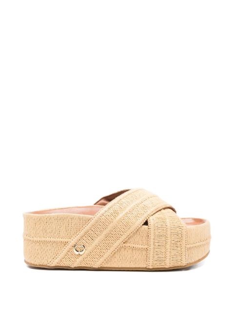 Maje woven crossover mules - Neutrals - zdjęcie produktu nr 1