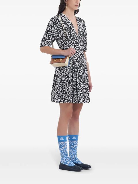 Marni floral-print mini dress - Black - zdjęcie produktu nr 2