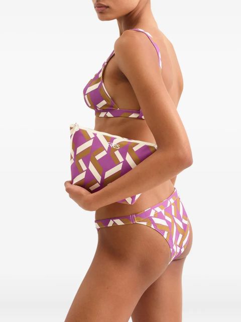ERES Pocket swim geometric-pattern clutch bag - Purple - zdjęcie produktu nr 2
